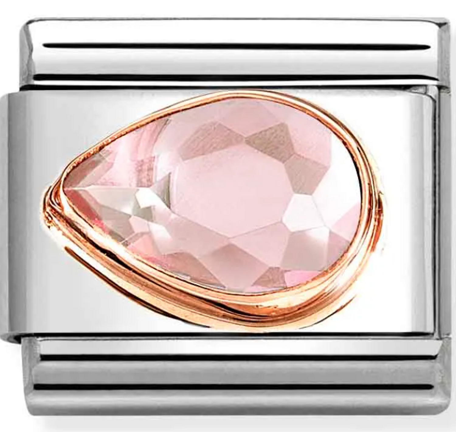 Nomination Link 9K Rose Gold Kropla z różową cyrkonią 430605 003.png